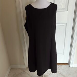 Black A-line Sleeveless Mini Dress